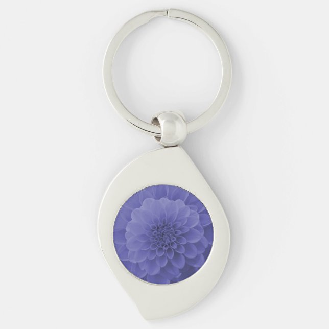 Porte-clés Dahlia bleu (Devant)