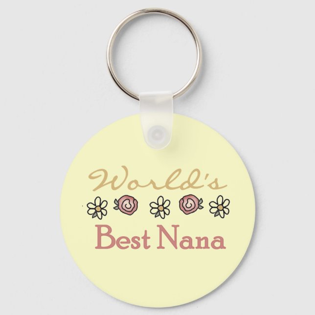 Porte-clés Daisées et Mondes Rose Best Nana (Recto)