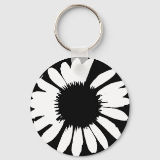 Porte-clés Daisy Crazy - Black & White Daisy