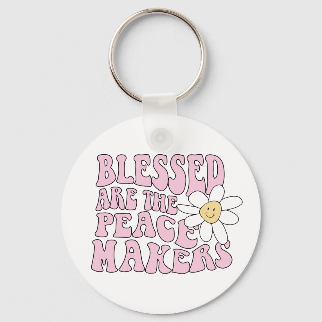 Porte-clés Daisy et les artisans de la paix Slogan (Recto)