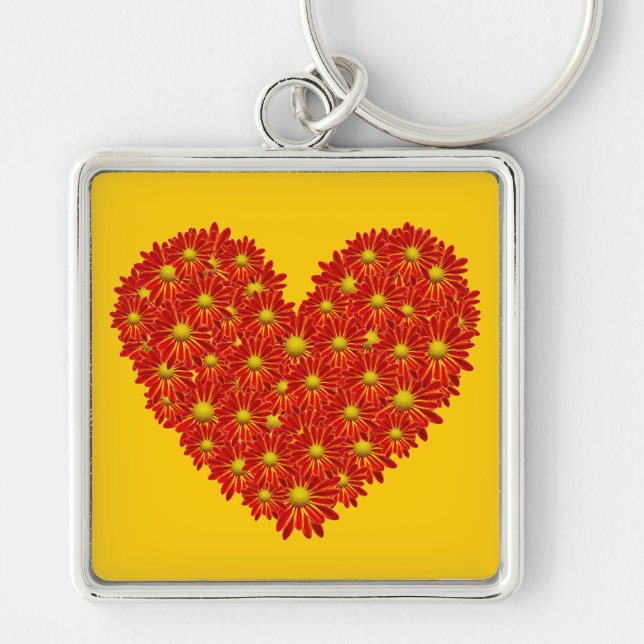 Porte-clés Daisy Heart (Devant)