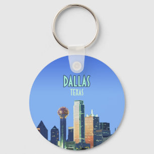Porte-clés Dallas Downtown Texas Vintage