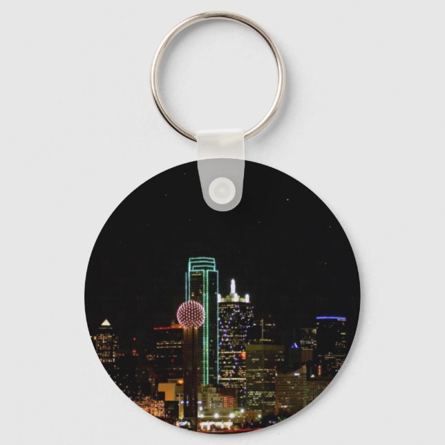 Porte-clés Dallas Skyline la nuit (Recto)