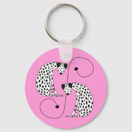 Porte-clés Dalmatian dogs Metal Circle Keychain