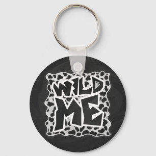 Porte-clés Dalmatie noir et blanc avec moi sauvage