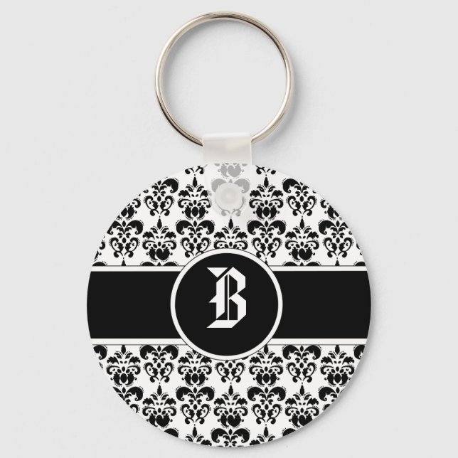 Porte-clés Damas noir (Recto)