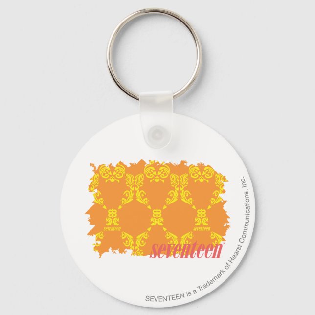 Porte-clés Damas Orange-Jaune 4 (Recto)