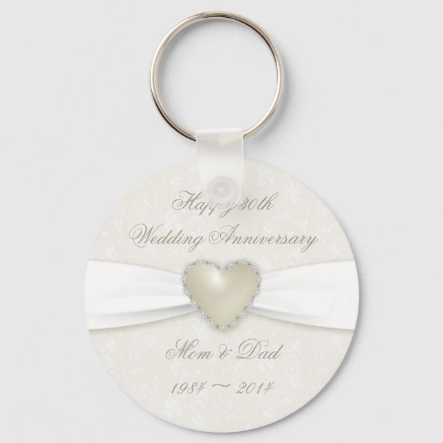 Porte-clés Damask Porte - clé du 30e anniversaire du Mariage (Recto)