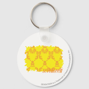 Porte-clés Damassé 2 jaune-orange