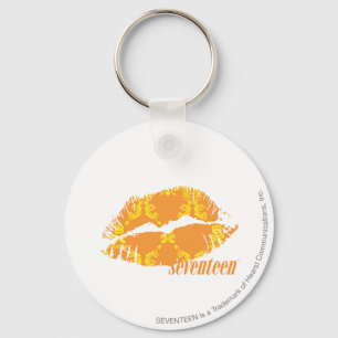 Porte-clés Damassé jaune-orange