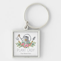 Dame de plantes aquarelle boho humour de jardinier