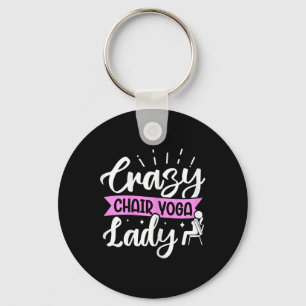 Porte-clés Dame de yoga chaise folle