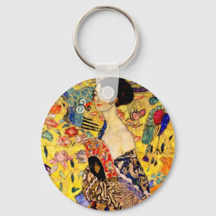 Porte-clés Dame Gustav Klimt avec ventilateur