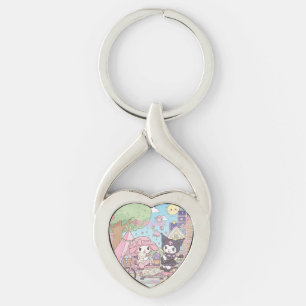 porte-clés d'amitié my melody et kuromi mignons