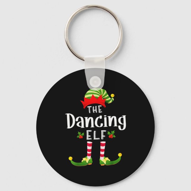 Porte-clés Dancing Christmas Elf Matching Pajama X-mas Party  (Recto)
