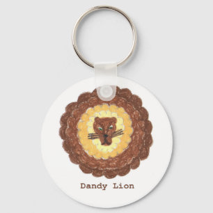 Porte-clés Dandy Lion Design et mots sur porte - clé