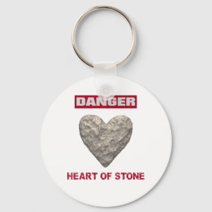 Porte-clés DANGER : Coeur de pierre
