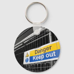 Porte-clés Danger Ne pas fermer le panneau