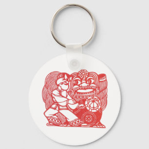 Porte-clés Danse avec le lion