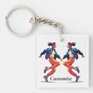 Porte-clés Danseuse Hip hop Thunder_Cove