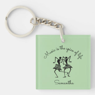 Porte-clés Danseuses de célébration inspirantes et silhouette