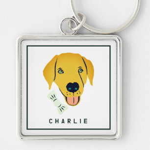 Porte-clés Dapper Labrador Chien personnalisé