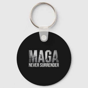 Porte-clés Dark Mega Trump 2024 Mega Jamais Rendre 