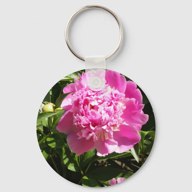 Porte-clés Dark rose peonies (Recto)