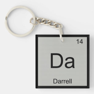 Porte-clés Darrell Nom Chimie Élément Tableau Périodique