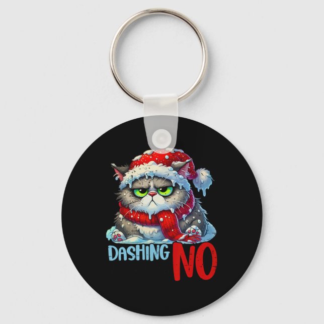 Porte-clés Dashing À Travers Le No Drôle Sarcastique Noël C (Recto)