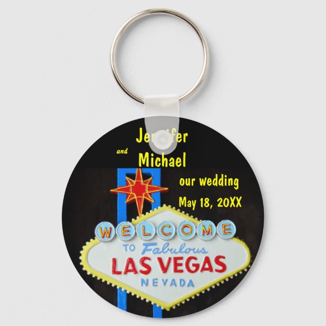 Porte-clés Date Mariage Las Vegas (Recto)