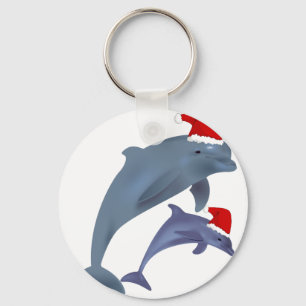 Porte-clés Dauphins de père Noël