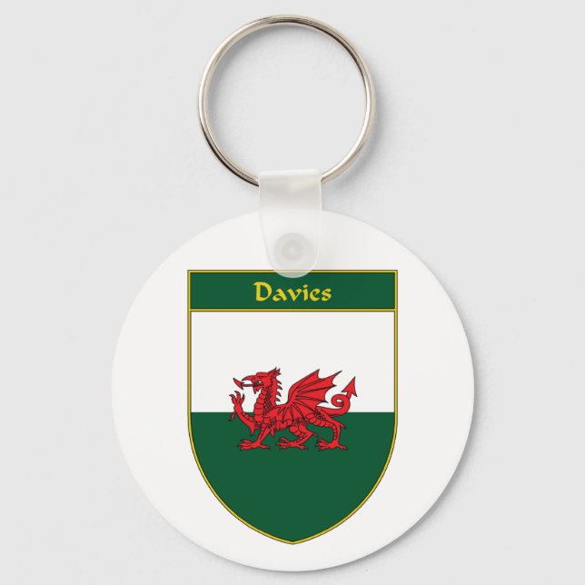 Porte-clés Davies Welsh Flag Shield (Recto)
