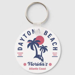 Porte-clés Daytona Beach Floride Palmiers Souvenirs 60s