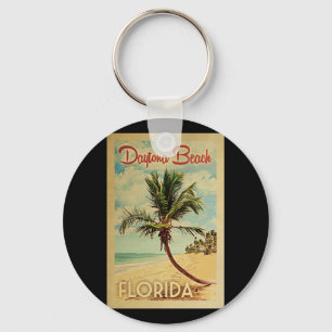 Porte-clés Daytona Beach Palm Tree Vintage voyage