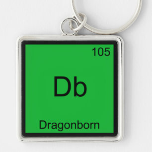Porte-clés Db - Dragonborn Funny Chimie Élément Symbole Tee