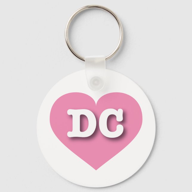 Porte-clés DC Pink Heart - J'aime DC (Recto)