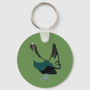 Porte-clés de base de bouton d'art d'oiseau de