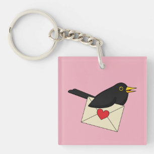 Porte-clés De Blackbird avec amour