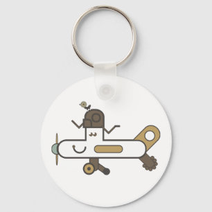 Porte-clés de bouton d'avion