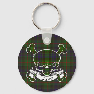 Porte-clés de crâne de tartan de Gunn