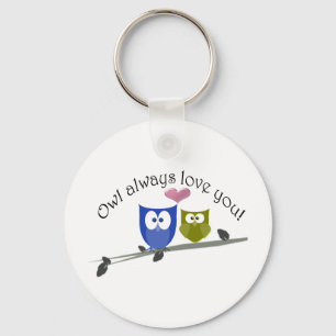 Porte-clés De hibou amour toujours vous !