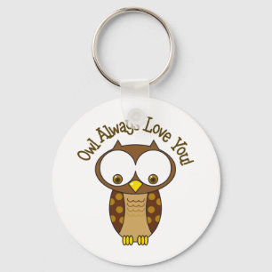 Porte-clés De hibou amour toujours vous