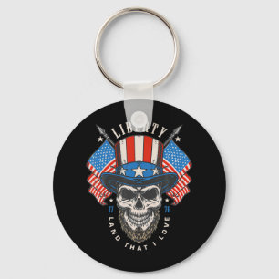 Porte-clés De Juillet Patriotic Chemise Us Drapeau Amérique L