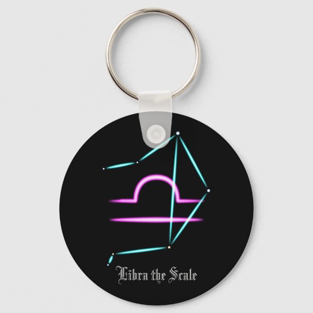 Porte-clés de la constellation du zodiaque Balance (Recto)