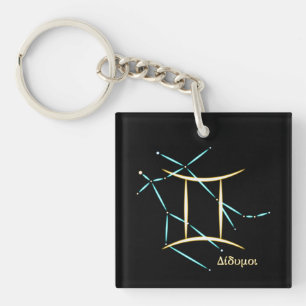 Porte-clés de la constellation du zodiaque Gémeaux