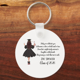 Porte-clés de remise de diplôme personnalisé