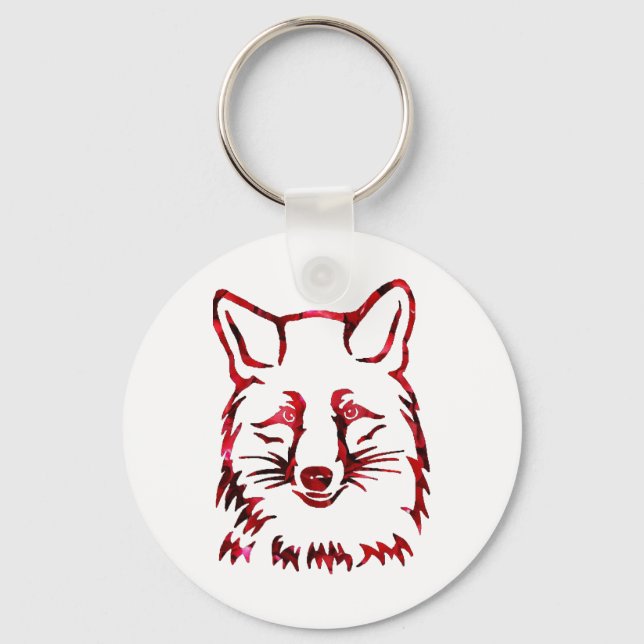 Porte-clés De renards et de roses (Recto)