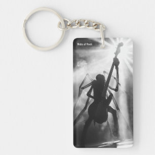 Porte-clés de scène gothique bassiste araignée mon