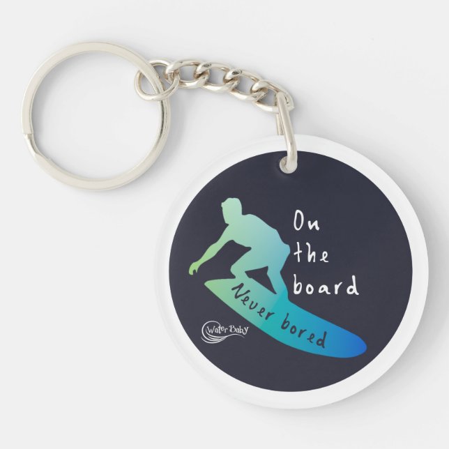 Porte-clés de surf sur planche (Devant)
